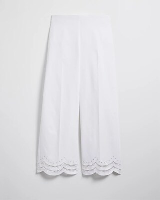 Juliet Eyelet Hem Culotte Pants click to view larger image.