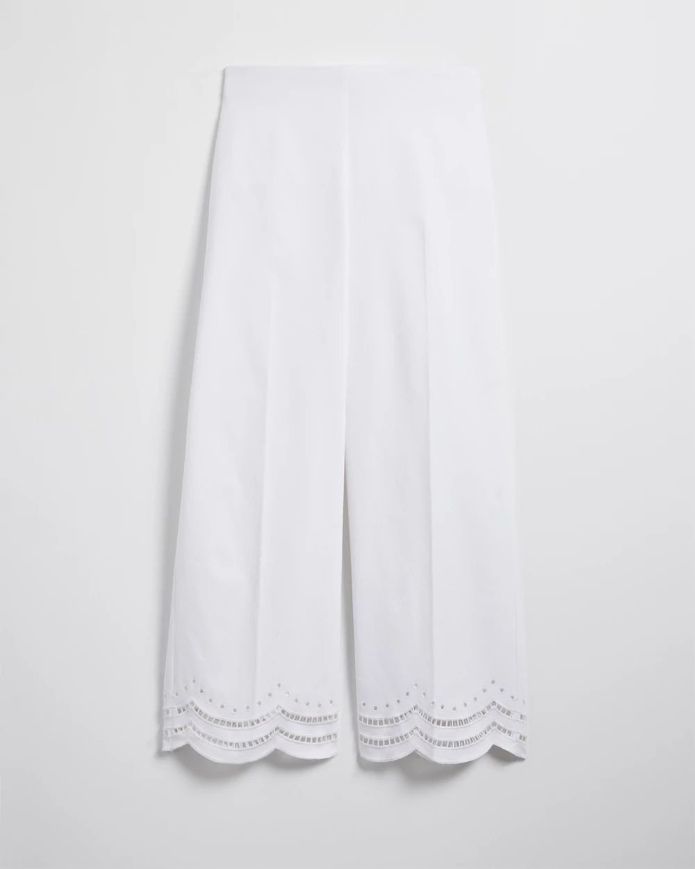 Juliet Eyelet Hem Culotte Pants