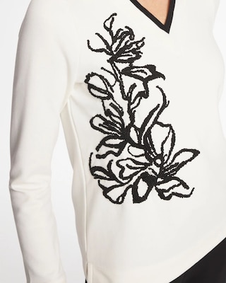 Zenergy® Double-Knit Applique Top click to view larger image.