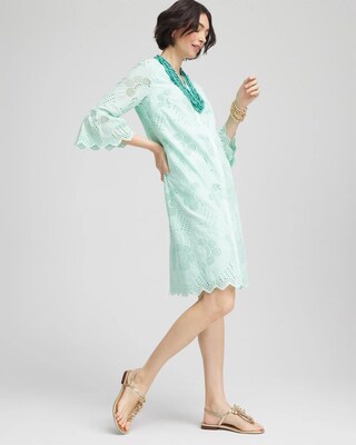 Eyelet Cotton Voile Dress click to view larger image.