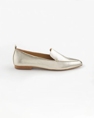 Gold Metallic Leather Loafer click to view larger image.