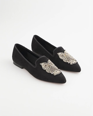 Black Microsuede Loafers click to view larger image.