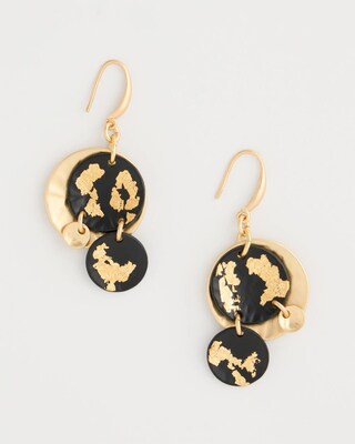 Gold Foiled Drop Earrings