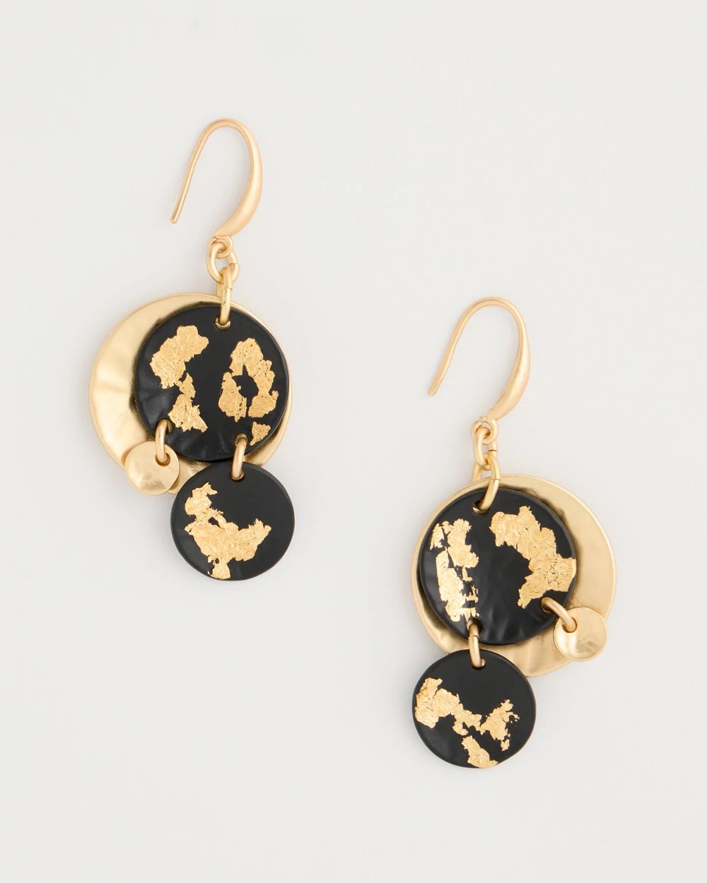 Gold Foiled Drop Earrings