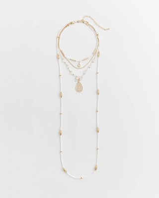 Convertible Filigree Beaded Pendant Necklace
