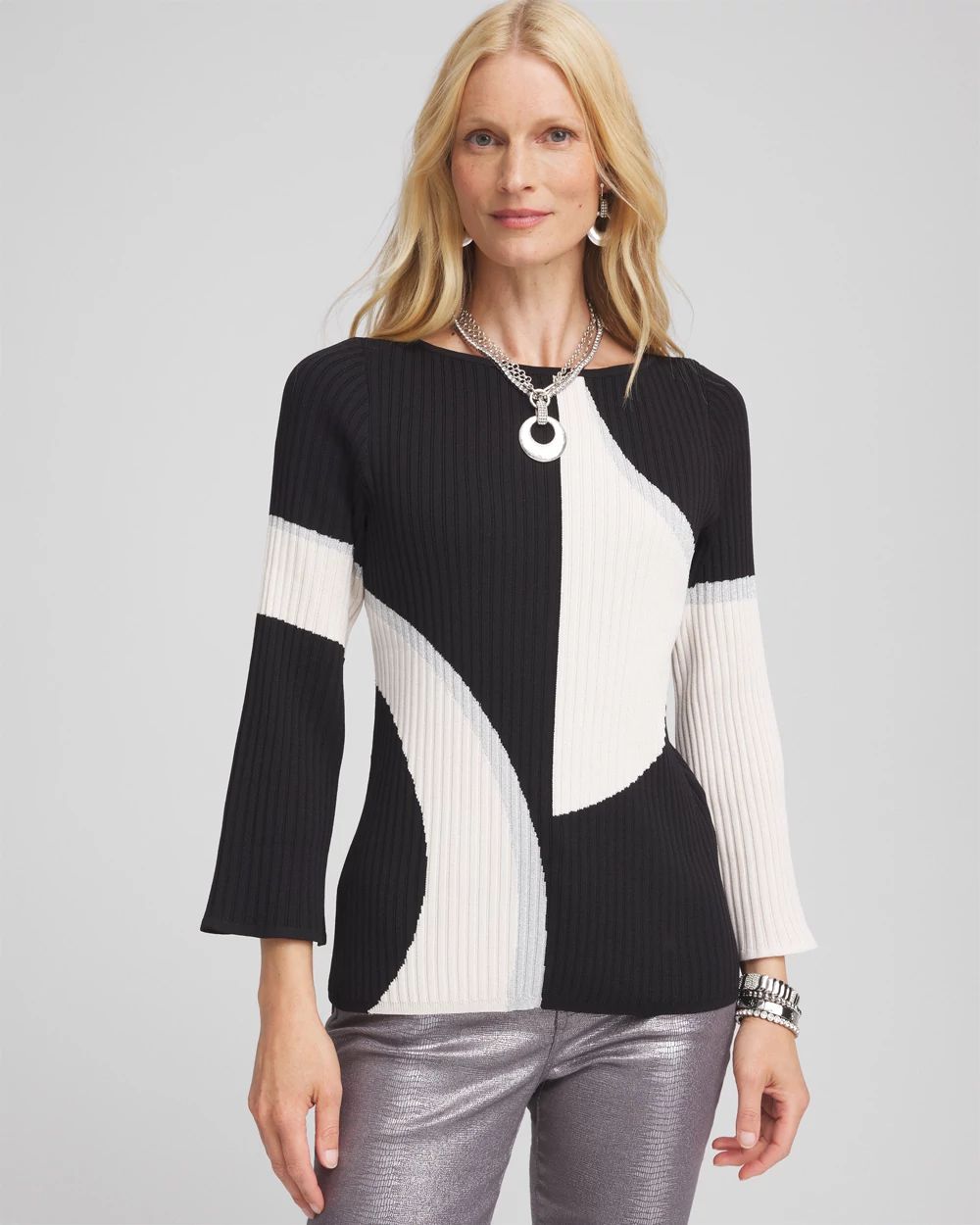 Abstract Pullover Sweater
