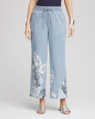 Lightweight Drawstring Cropped Denim click to view larger image.