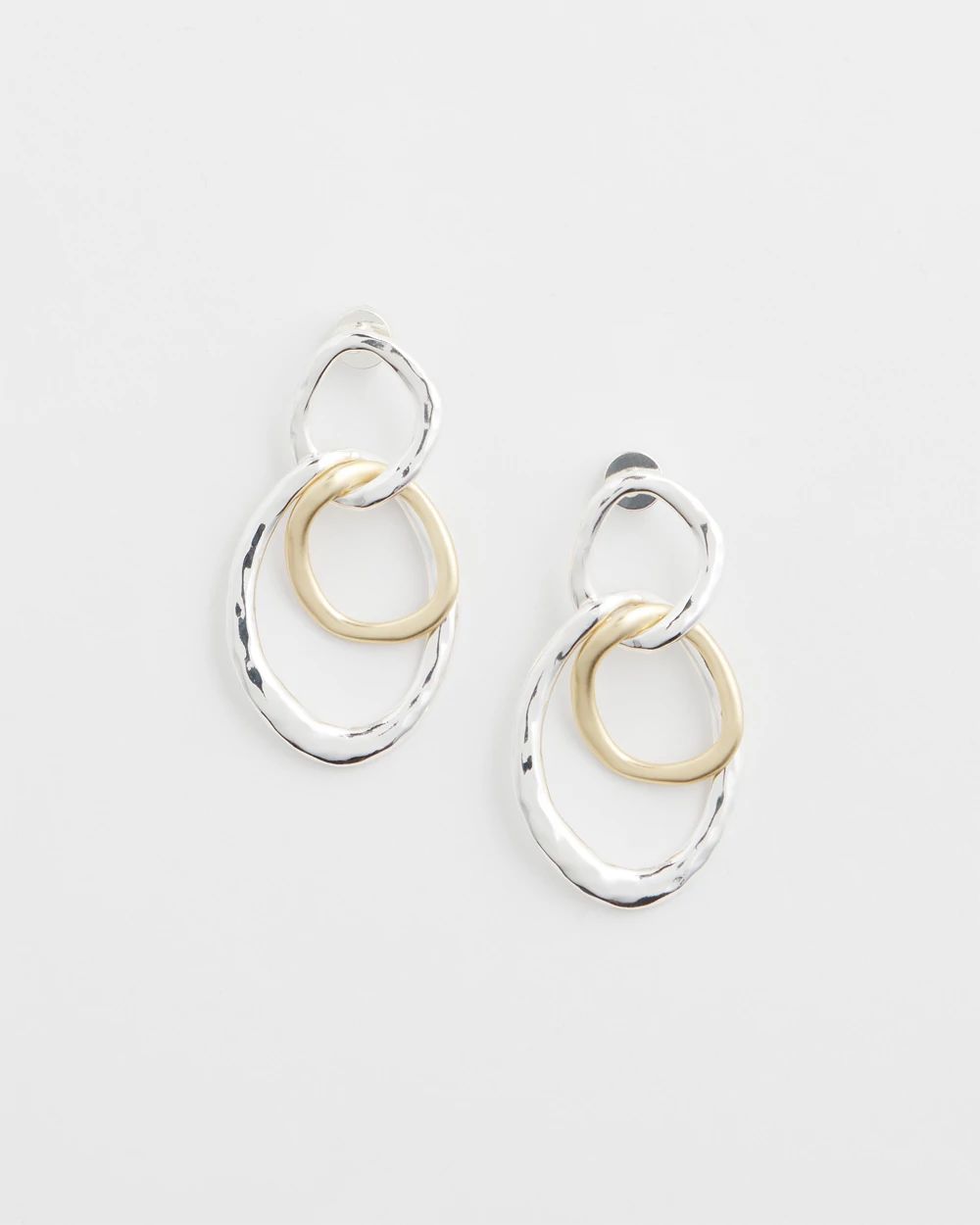 Mixed Metal Drop Earrings