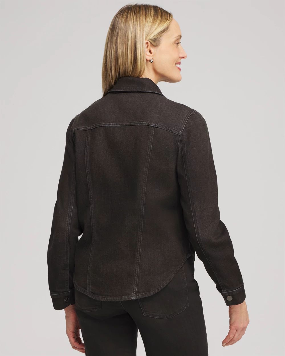 Cropped Shirttail Denim Jacket