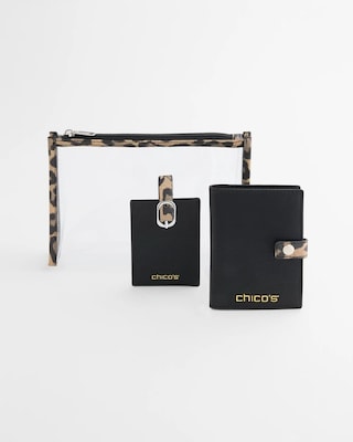 Gift with Purchase Personalized Passport Holder Luggage Tag Set