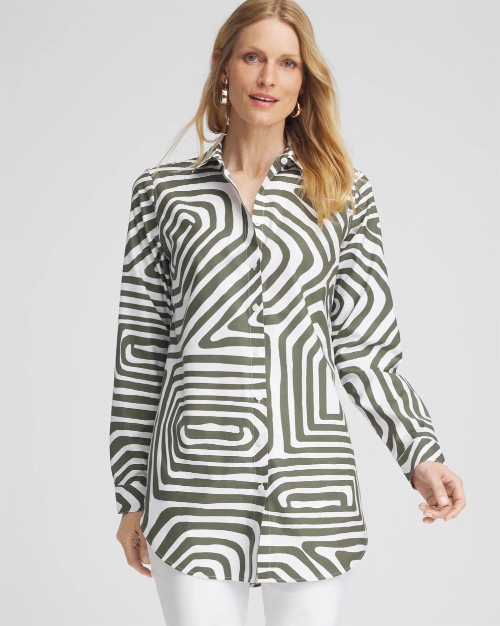No Iron™ Stretch Abstract Print Tunic