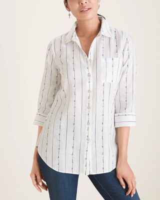 No-Iron FreshChic Linen Peace Love Chic Shirt