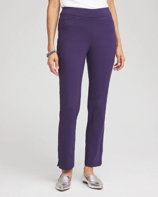 Brigitte Rivet Slit Ankle Pants