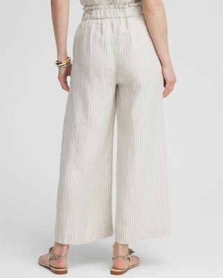 Linen Stripe Culotte Pants click to view larger image.