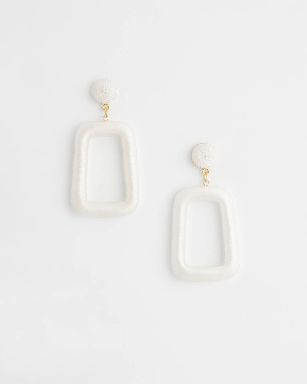No Droop™ White Square Hoops