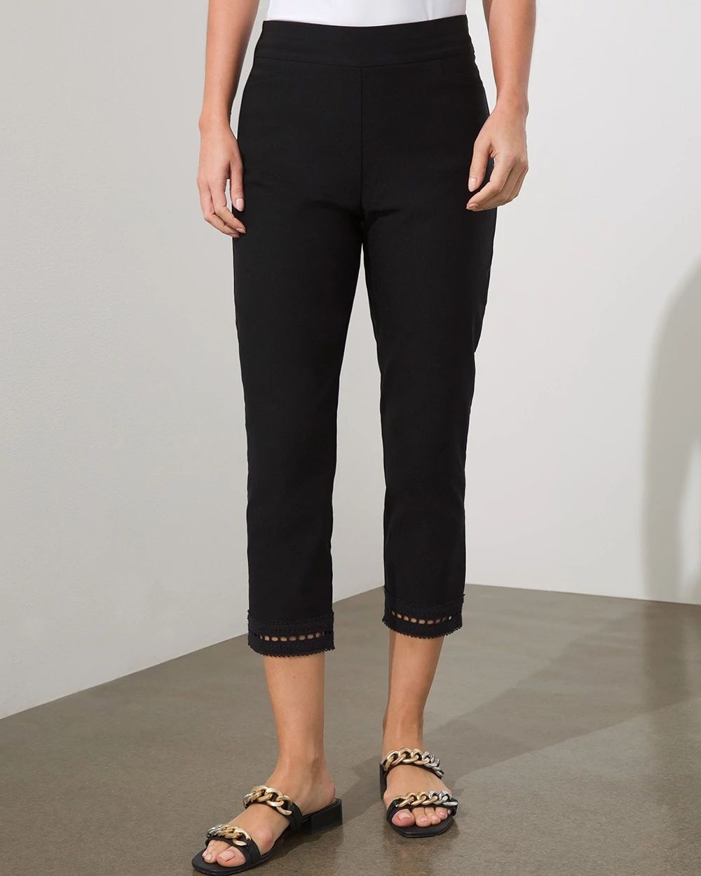 Brigitte Fringe Hem Slim Crops