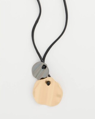 Adjustable Pendant On Faux Leather click to view larger image.