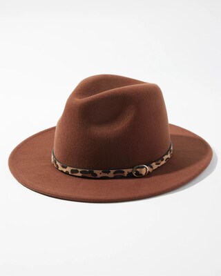 Animal Print Detail Wool Hat