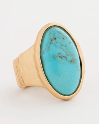 Turquoise Blue Stretch Ring