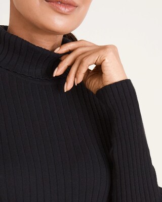 Ribbed Coolmax Turtleneck Sweater
