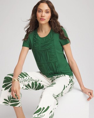 Jersey Knit Ruched Front Tee click to view larger image.