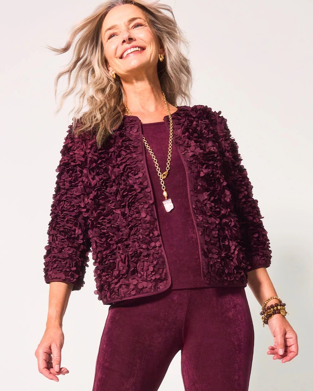 Travelers™ Collection Textured Rosette Jacket