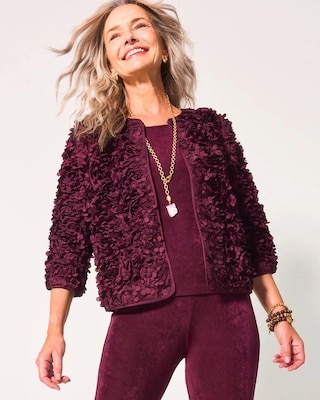 Travelers™ Collection Textured Rosette Jacket