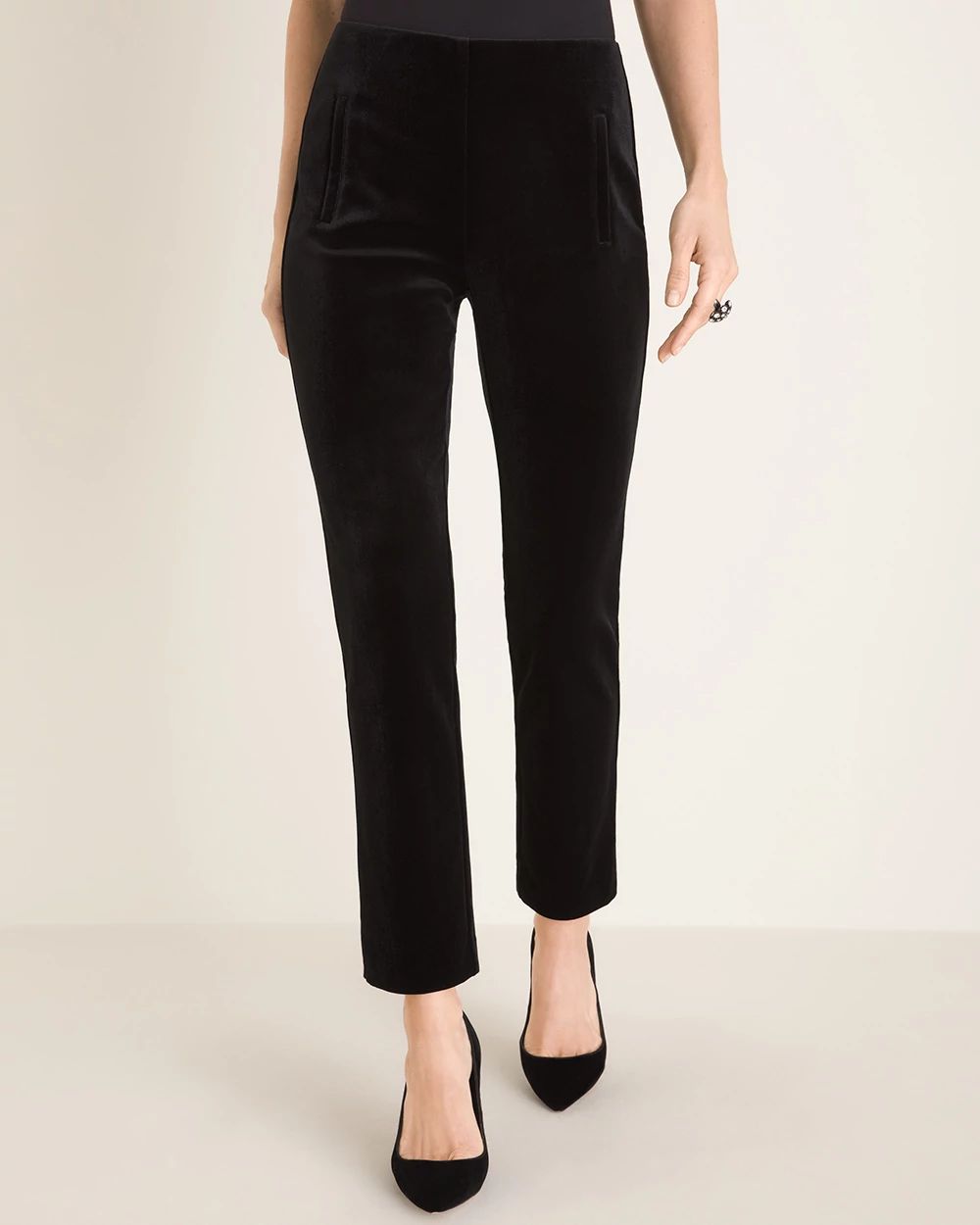 So Slimming Juliet Velvet Ankle Pants