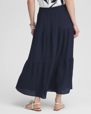 Smocked Waist Tiered Skirt click to view larger image.