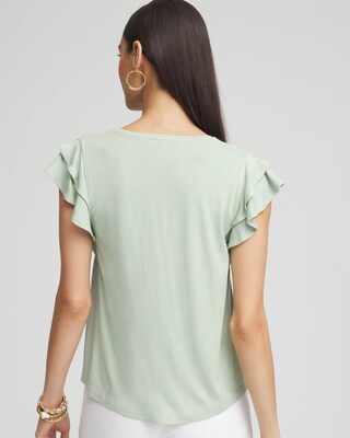 Touch of Cool™ Flutter Sleeve Tee click to view larger image.