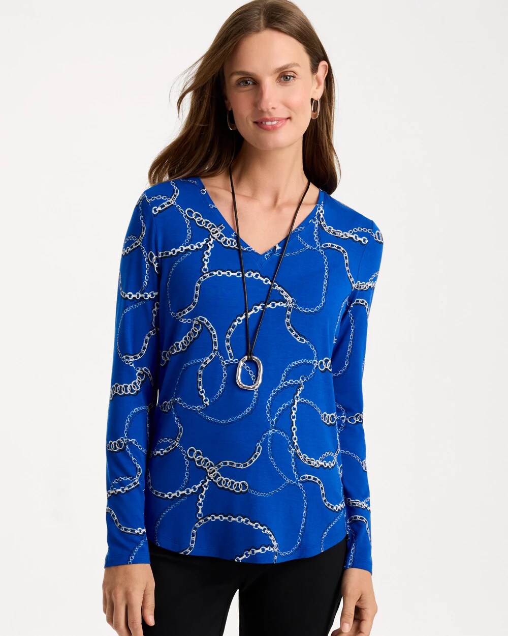 Gilded Touch of Cool™ V-Neck Layering Tee
