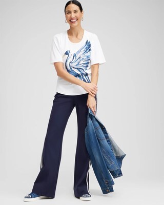 Ibis Print Flutter Sleeve Tee