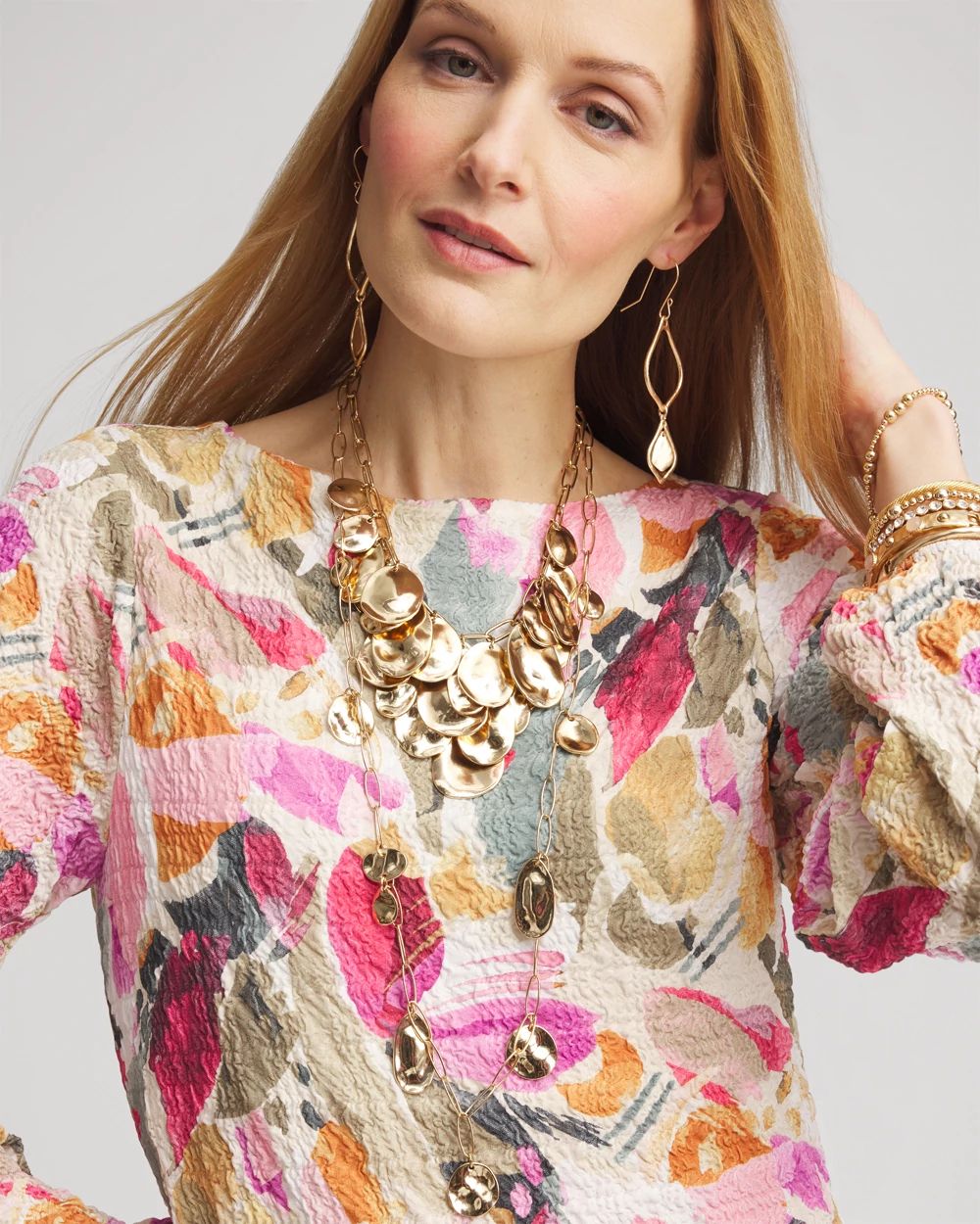 Chico's Originals Nomadic Charms Single Strand Necklace click to view larger image.