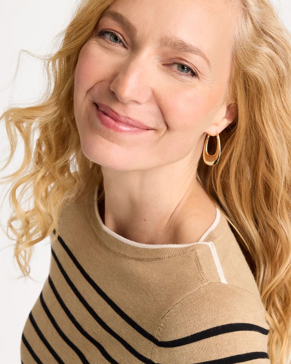 Ella Bateau Button Tipped Sweater click to view larger image.