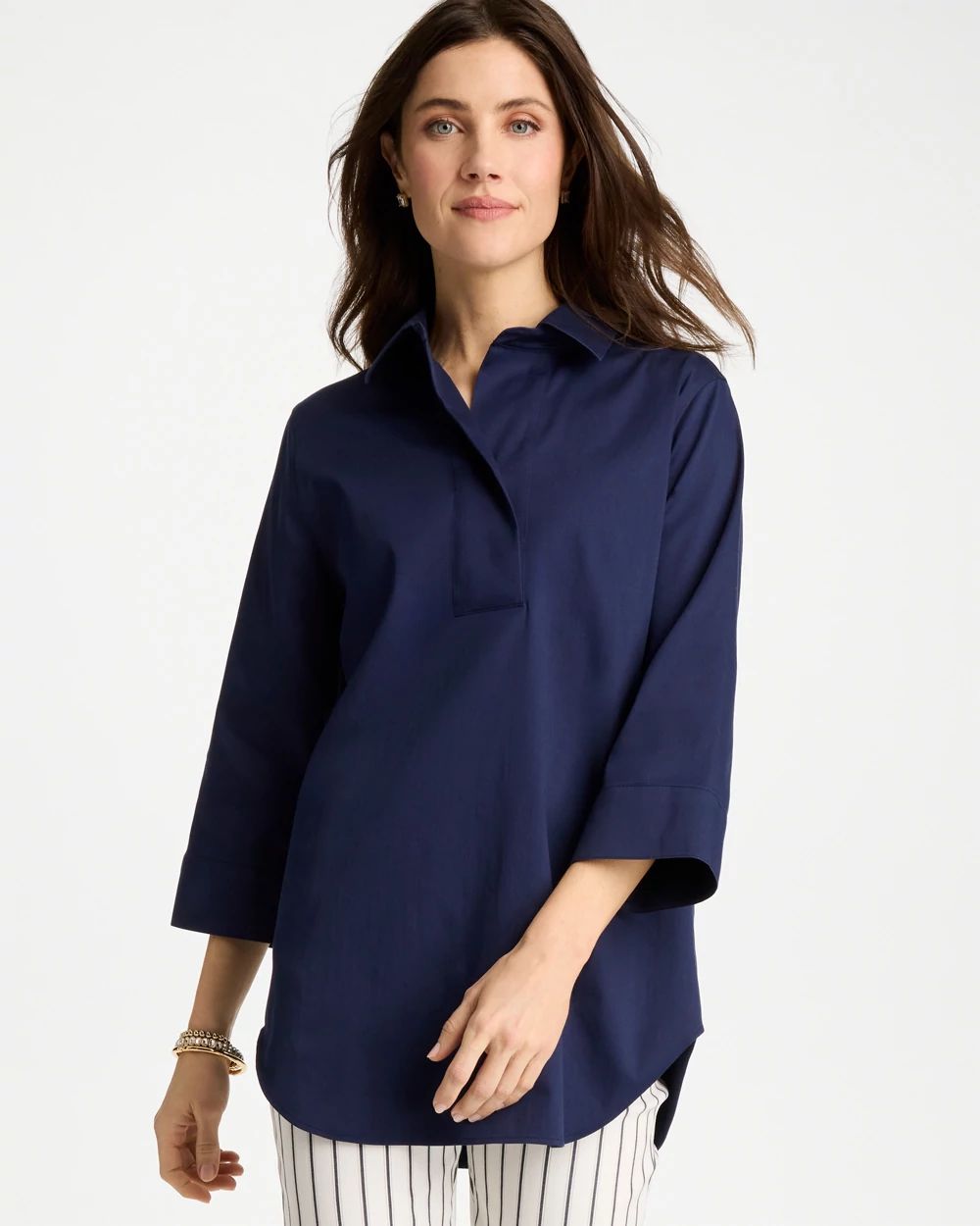 No Iron™ Stretch Popover Tunic