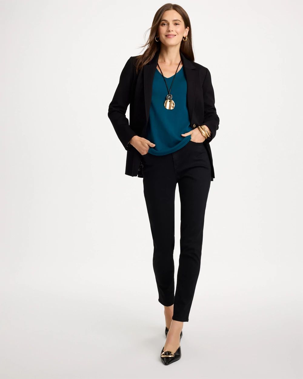 Ella V-Neck Pullover Sweater click to view larger image.