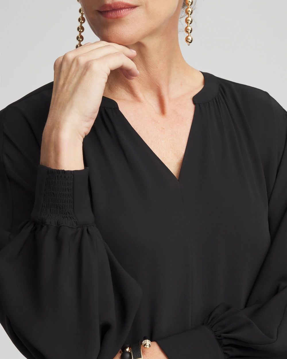 Satin Dolman Sleeve Top