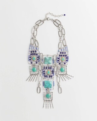 Chico's Originals Turquoise-Blue Statement Necklace