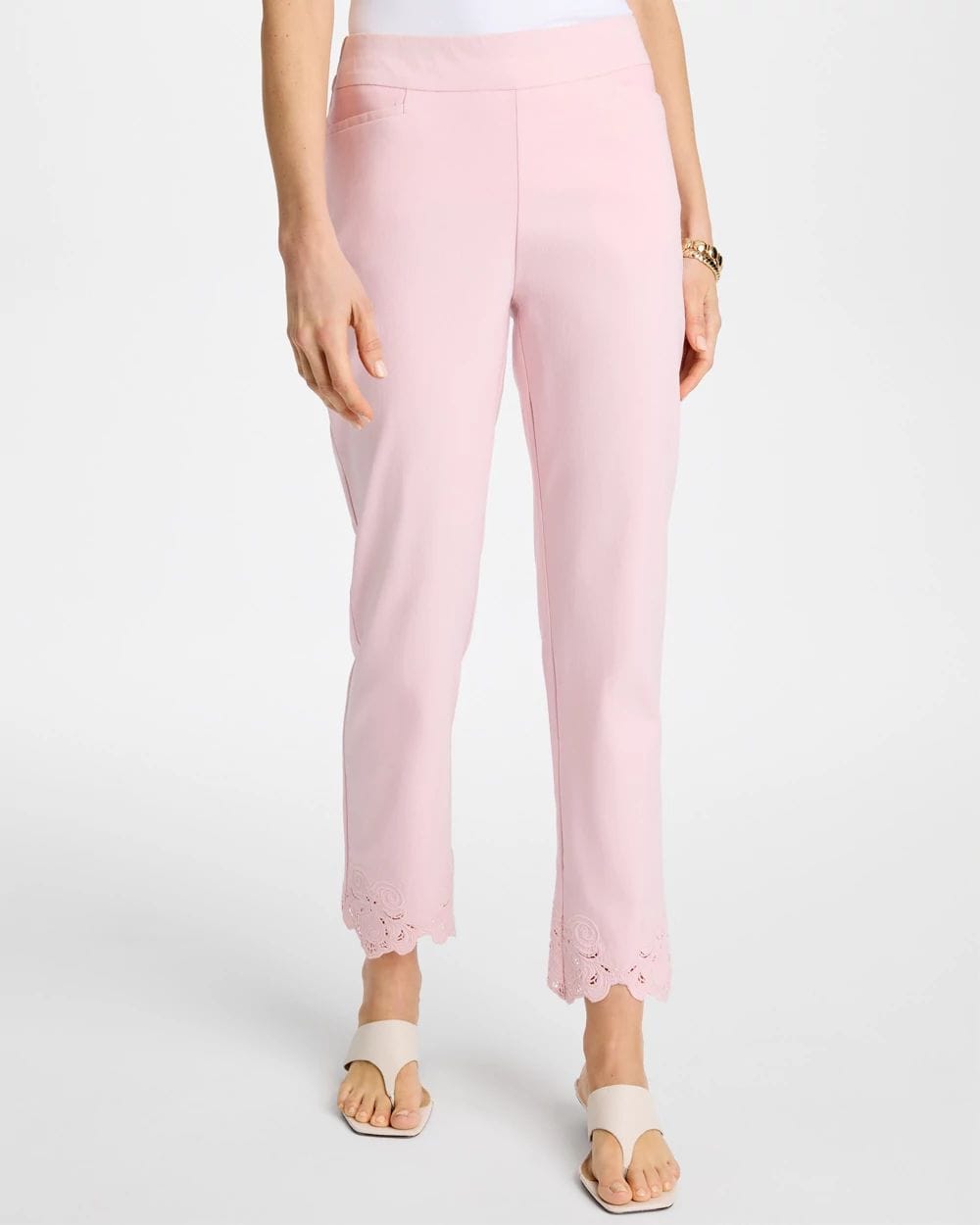 Embroidered Brigitte™ Slim Crop Pant