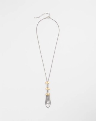 Mixed-Metal Chain Pendant Necklace click to view larger image.