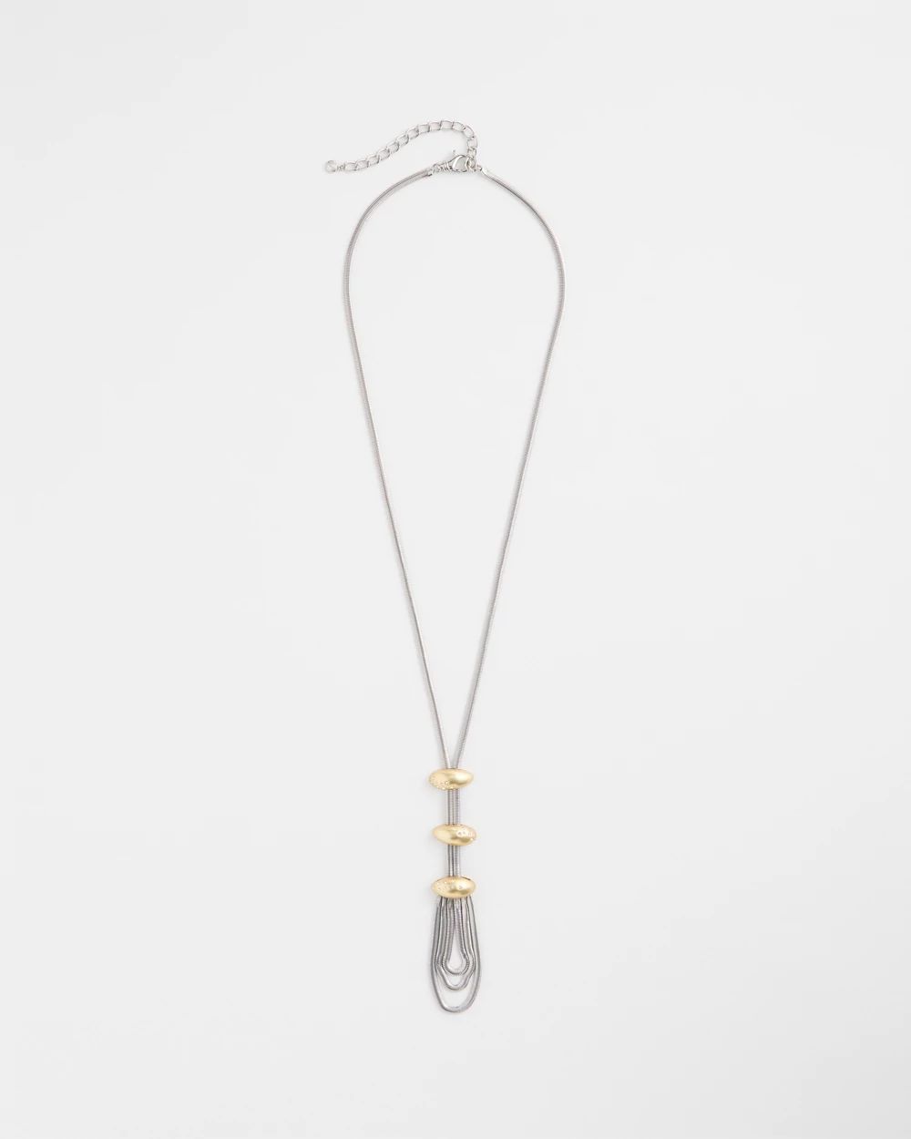 Mixed-Metal Chain Pendant Necklace