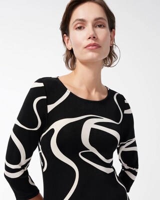 Travelers Abstract Print Dress