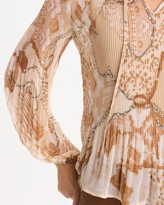 Georgette Pleated Popover Blouse click to view larger image.