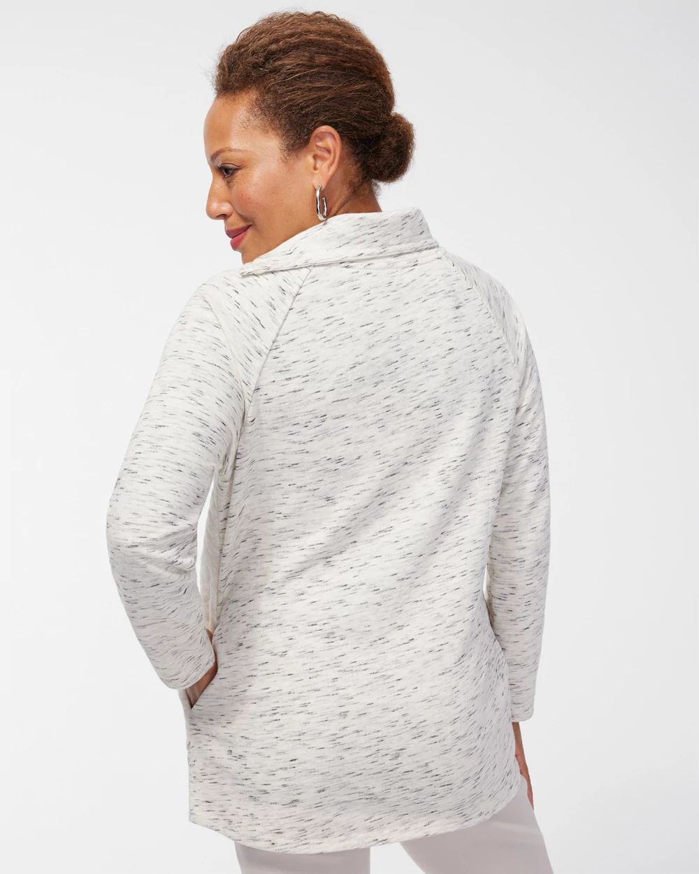 Zenergy Quilted Cross Hem Tunic