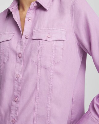 Split Cuff Denim Pocket Shirt click to view larger image.
