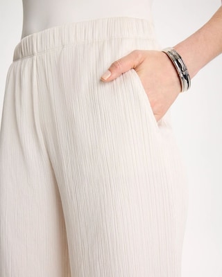 Petite Travelers™ Crinkle Textured Pants click to view larger image.