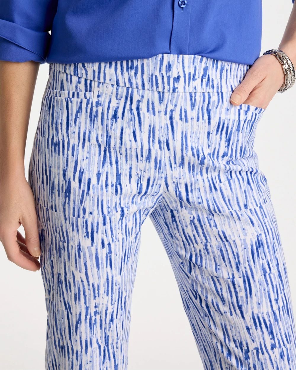 Brigitte™ Slim Infinite Lines Capri Pants click to view larger image.