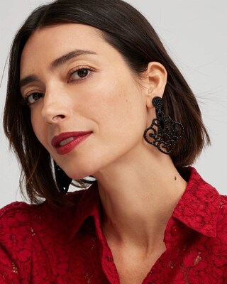 Black Chandelier Earrings