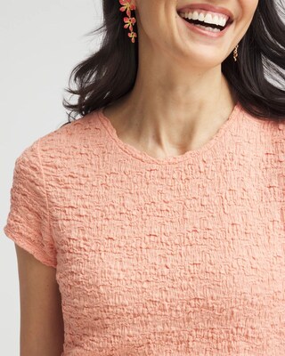 Textured Cap Sleeve Tee click to view larger image.