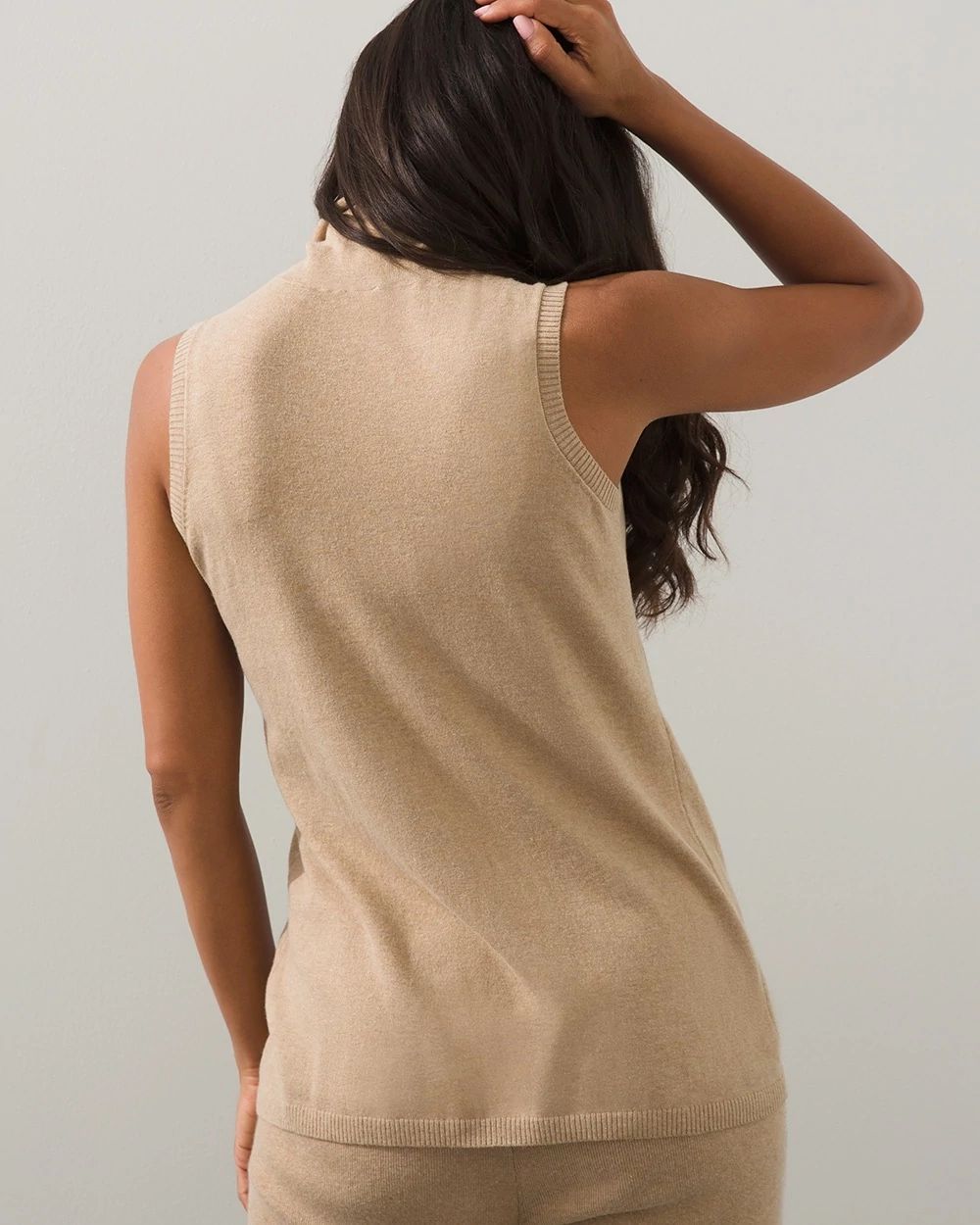 Zenergy Cotton-Cashmere Turtleneck Tank